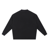 MIROLYUB Repose oversized cotton-blend sweatshirt in Black, back view.