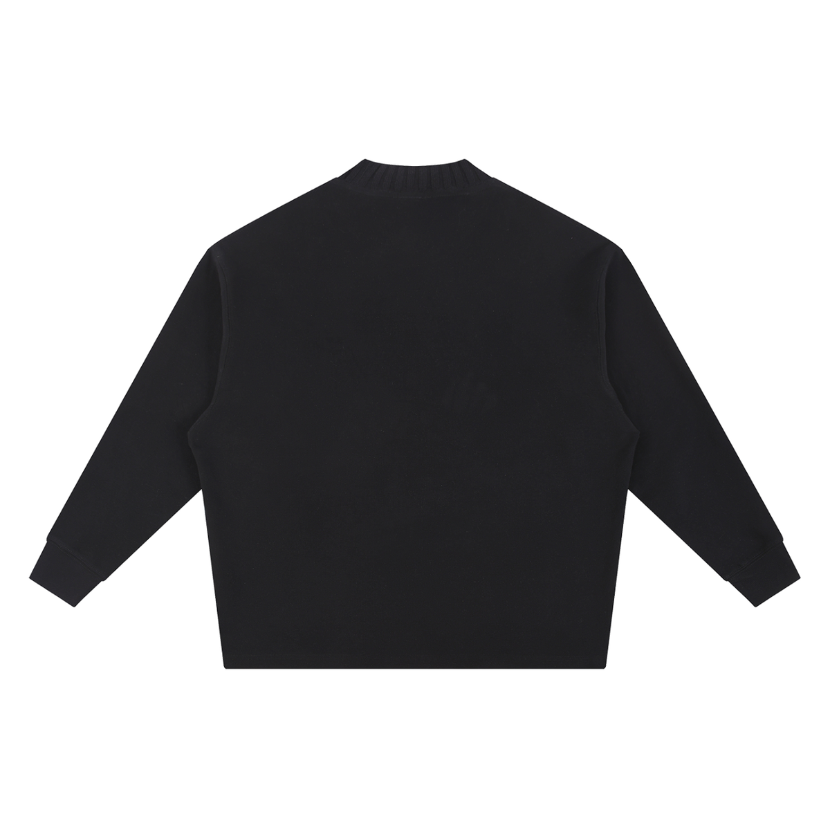 MIROLYUB Repose oversized cotton-blend sweatshirt in Black, back view.