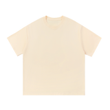 MIROLYUB Still Heavy Cotton Tee in Apricot, front view.