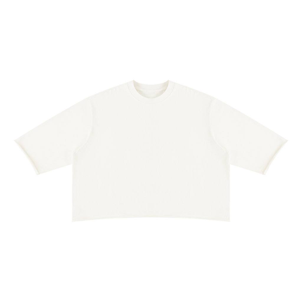 MIROLYUB Undertone Mineral-Wash Raw-Hem Tee in White, front view.
