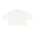 MIROLYUB Undertone Mineral-Wash Raw-Hem Tee in White, front view.