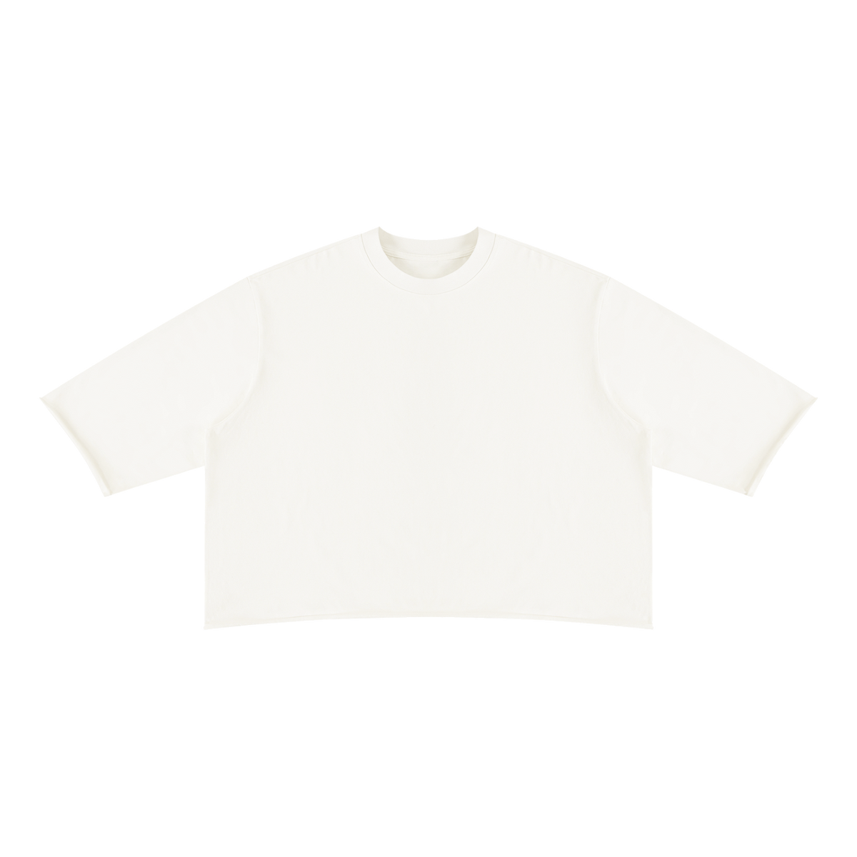 MIROLYUB Undertone Mineral-Wash Raw-Hem Tee in White, front view.