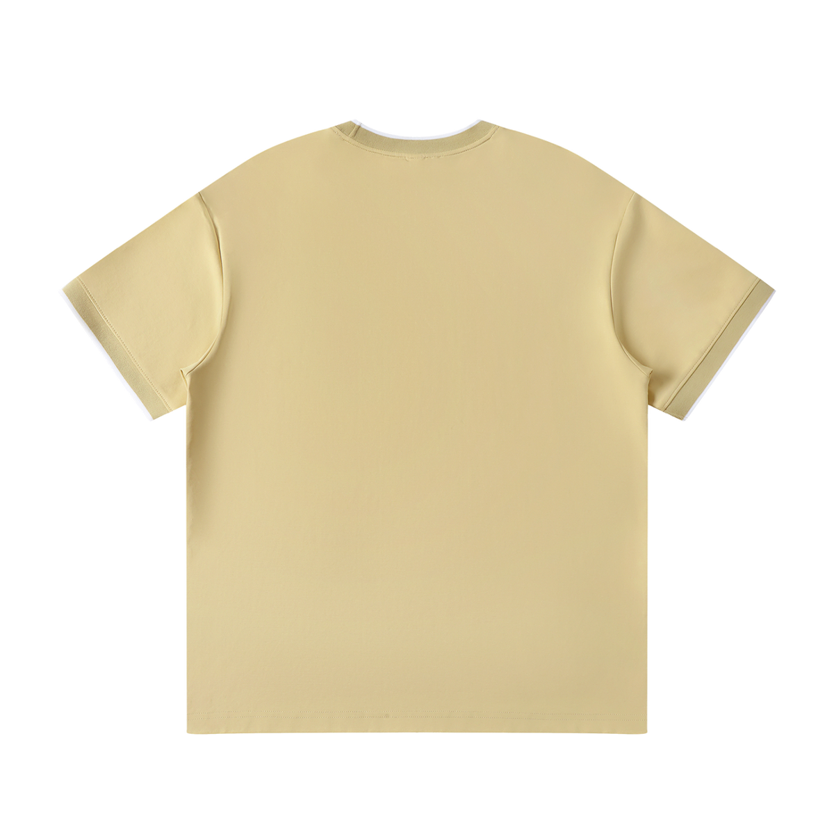 MIROLYUB Unisex Regular Fit T-Shirt undefined in Pale Khaki, back view