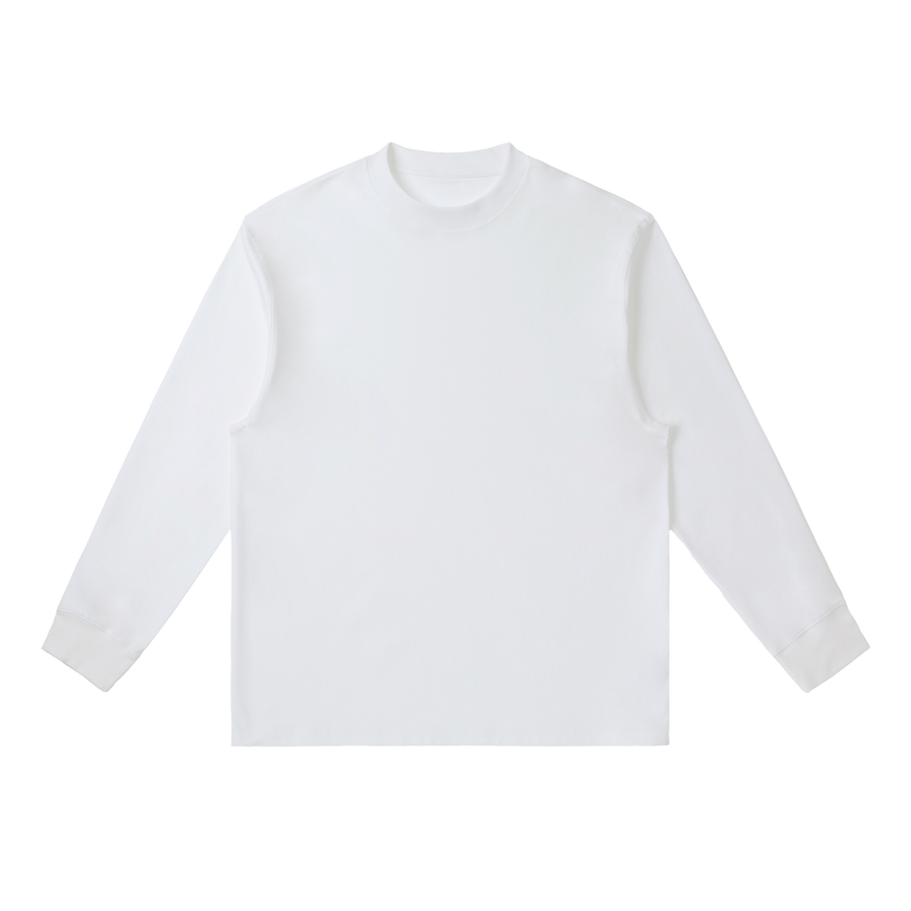 MIROLYUB Continuum cotton-blend long sleeve in White, front view.