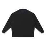 MIROLYUB Repose oversized cotton-blend sweatshirt in Black, front view.