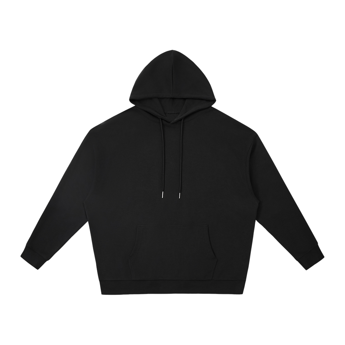 MIROLYUB Shelter Pullover Hoodie in Black, front view