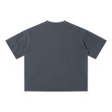 MIROLYUB Unisex Vintage Wash Boxy T-Shirt — Dark Gray — back view