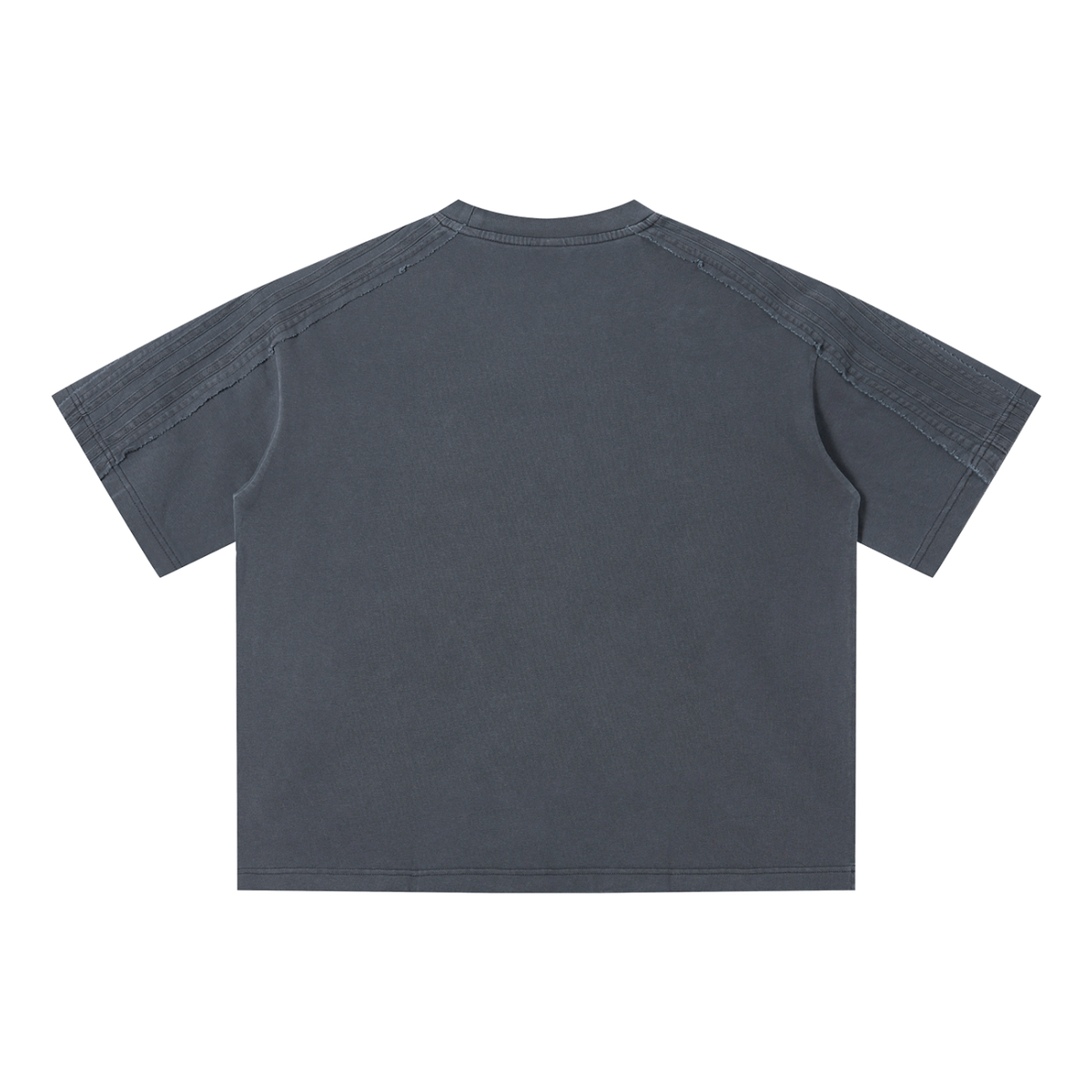 MIROLYUB Unisex Vintage Wash Boxy T-Shirt — Dark Gray — back view
