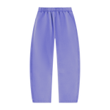 MIROLYUB arc vintage-wash barrel fleece pants in Purple, back view