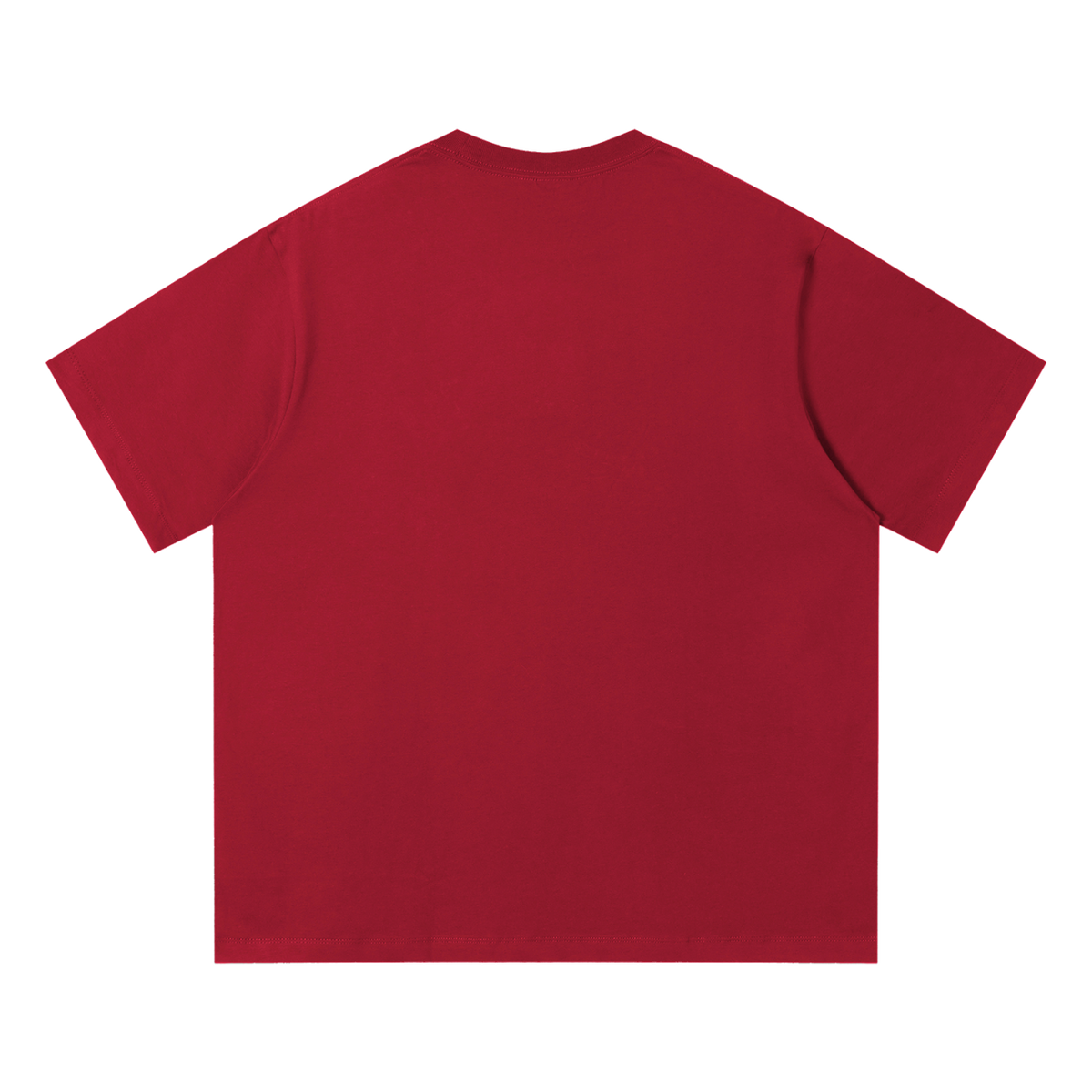 Unisex Quick-Dry Relaxed Fit T-Shirt — Red, back view