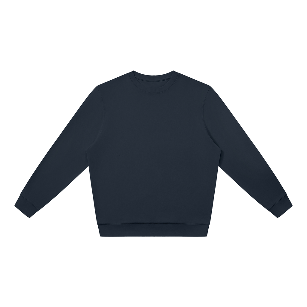 MIROLYUB Unisex Oversized Crewneck Sweatshirt undefined in Navy Blue, front view