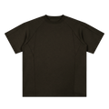 MIROLYUB Unisex Oversized Paneled Raglan T-Shirt — Brown — front view