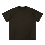 MIROLYUB Unisex Oversized Paneled Raglan T-Shirt — Brown — front view