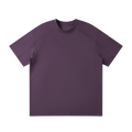 MIROLYUB Transverse — Panel-Seam Tee / Soft Light — Purple — front view