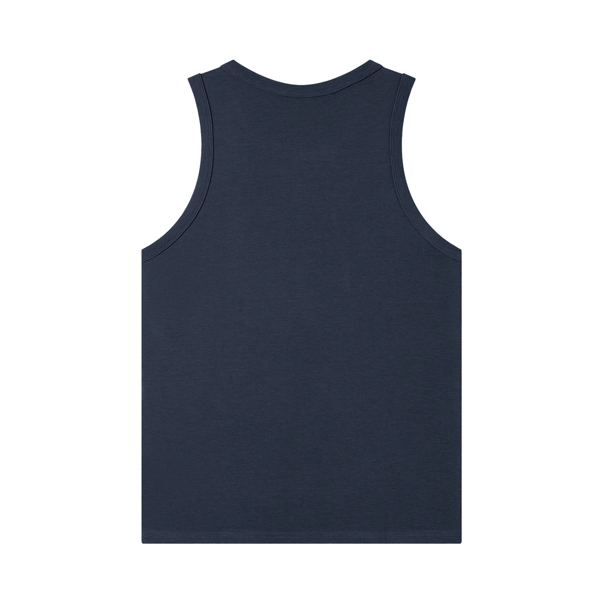 MIROLYUB Tension heavyweight ribbed tank in Royal Blue, back view.