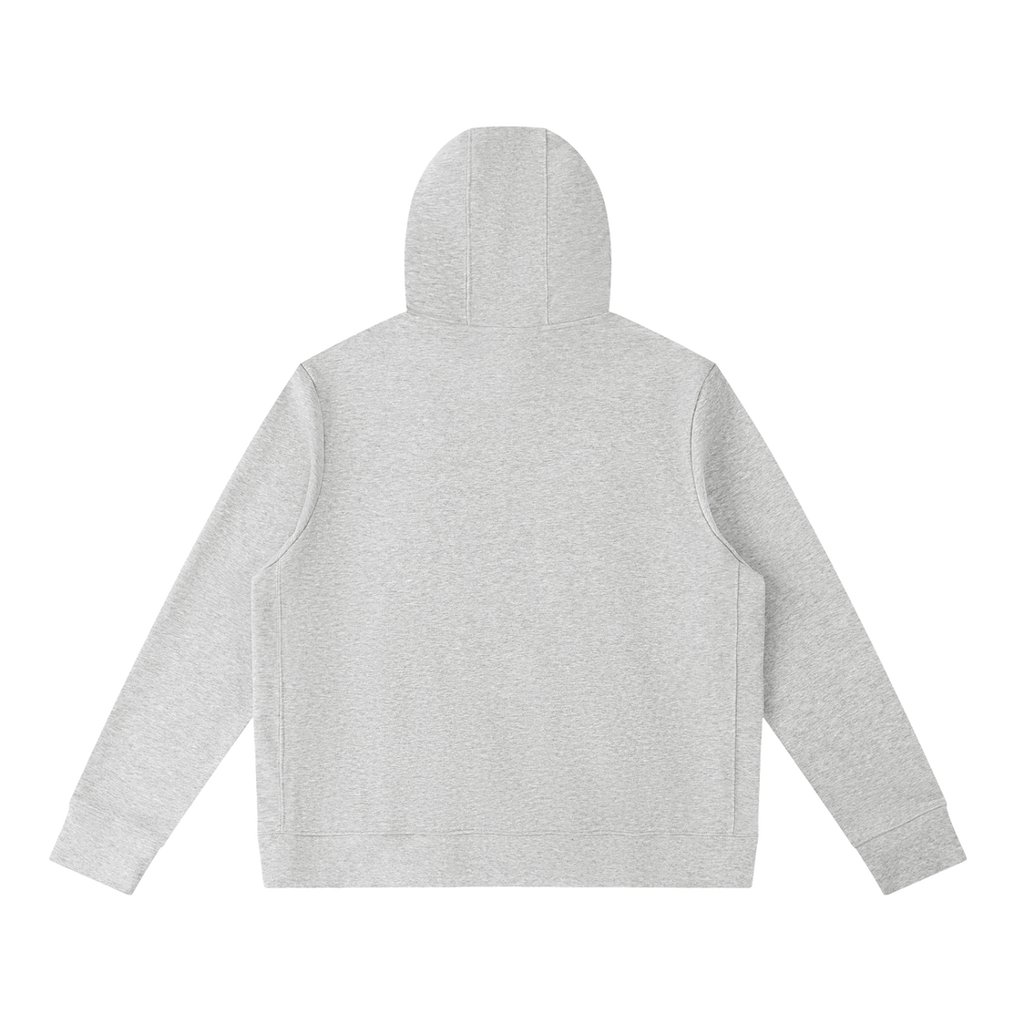 Unisex Pullover Hoodie — Flower Gray, back view