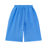 MIROLYUB Lattice Waffle Shorts in Colourful Blue, front view.