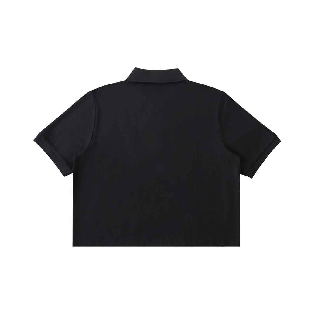 Counterpoint — Cropped Polo / Core — Black, back view