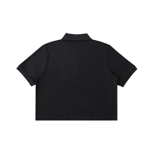 Counterpoint — Cropped Polo / Core — Black, back view