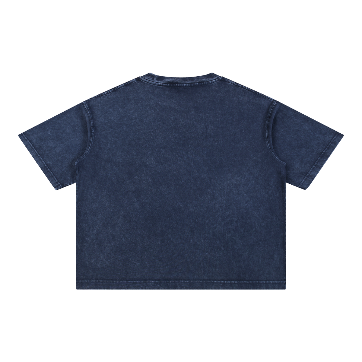 MIROLYUB Mineral Wash Boxy Cotton T-Shirt undefined in Royal Blue, back view
