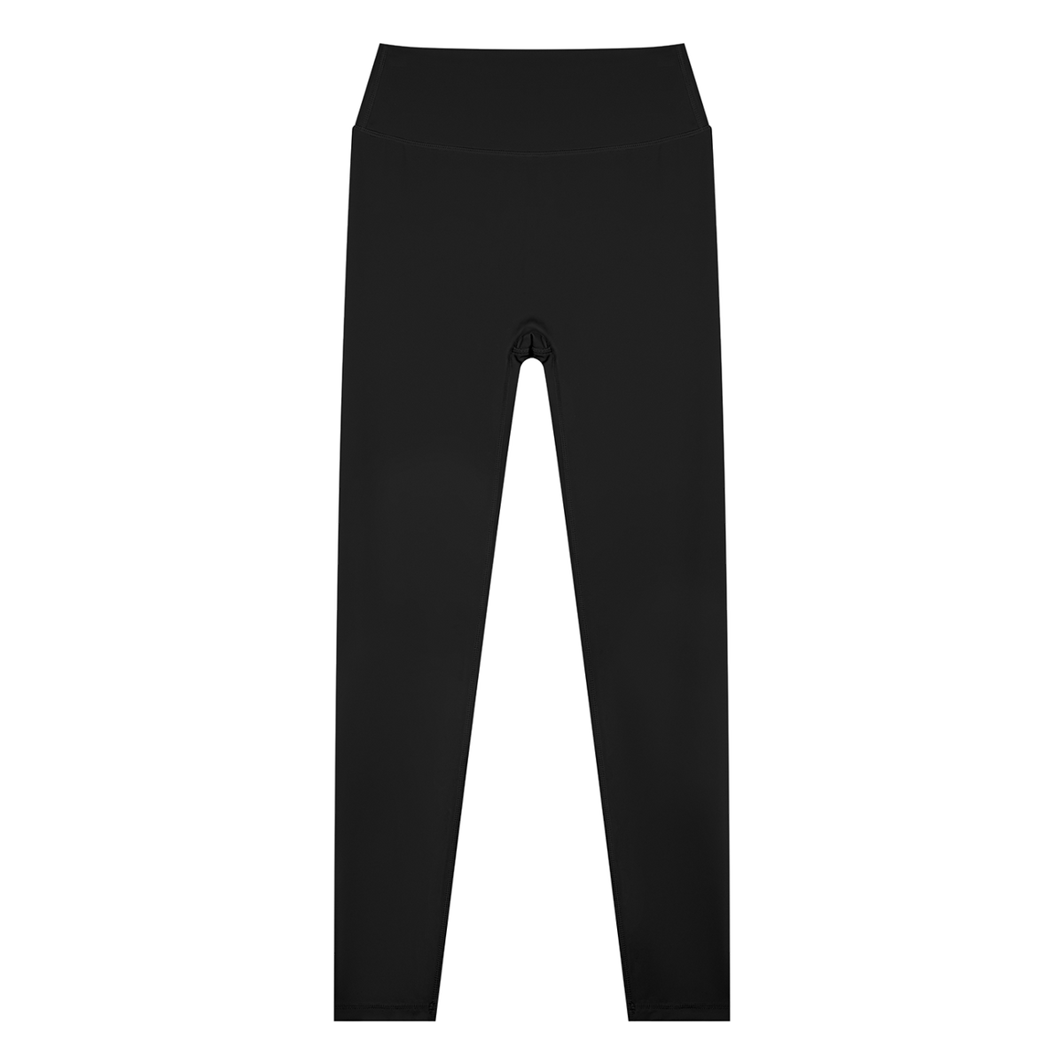 MIROLYUB Women’s High Waisted Yoga Leggings — Black, front view