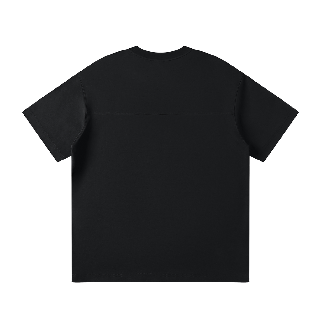 MIROLYUB Unisex Raglan Sleeve T-Shirt — Black — back view