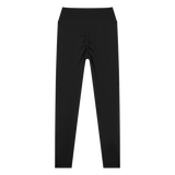 MIROLYUB Women’s High Waisted Yoga Leggings — Black, back view