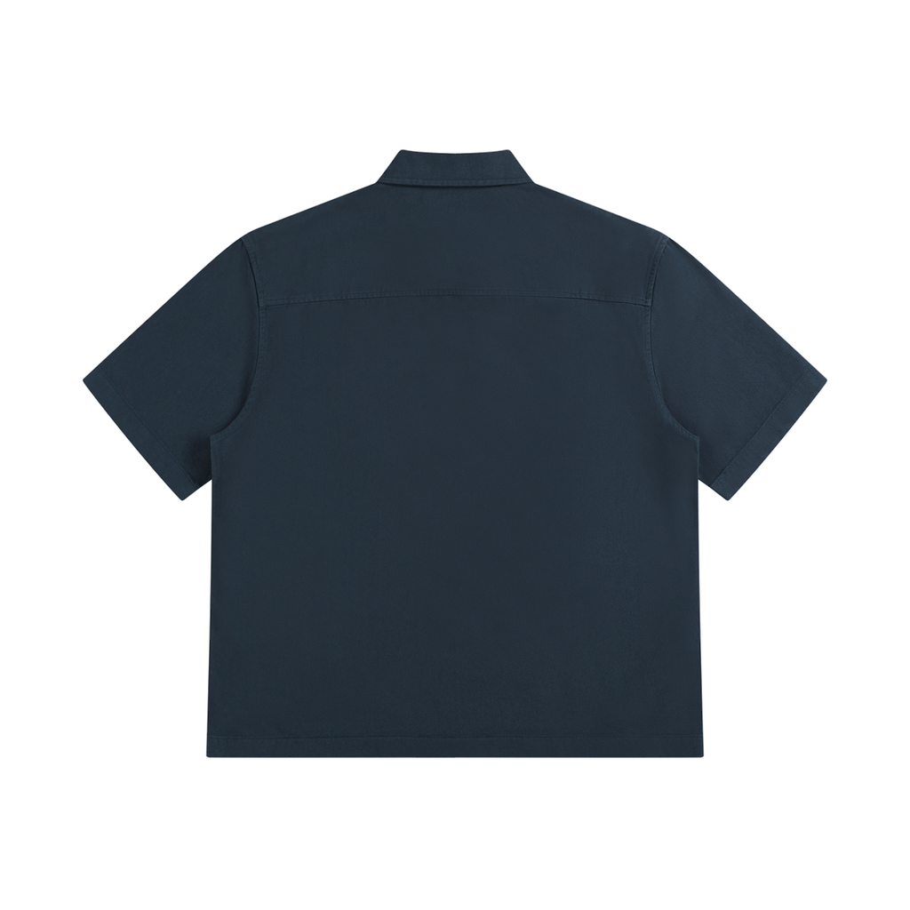 Docket — Cotton Patch-Pocket Shirt / Core — Navy Blue, back view