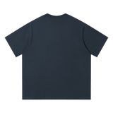 Unisex Quick-Dry Relaxed Fit T-Shirt — Navy Blue, back view