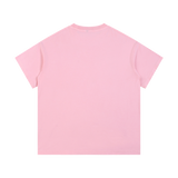 MIROLYUB Palimpsest Vintage-Wash Cotton Tee in Pink, back view.