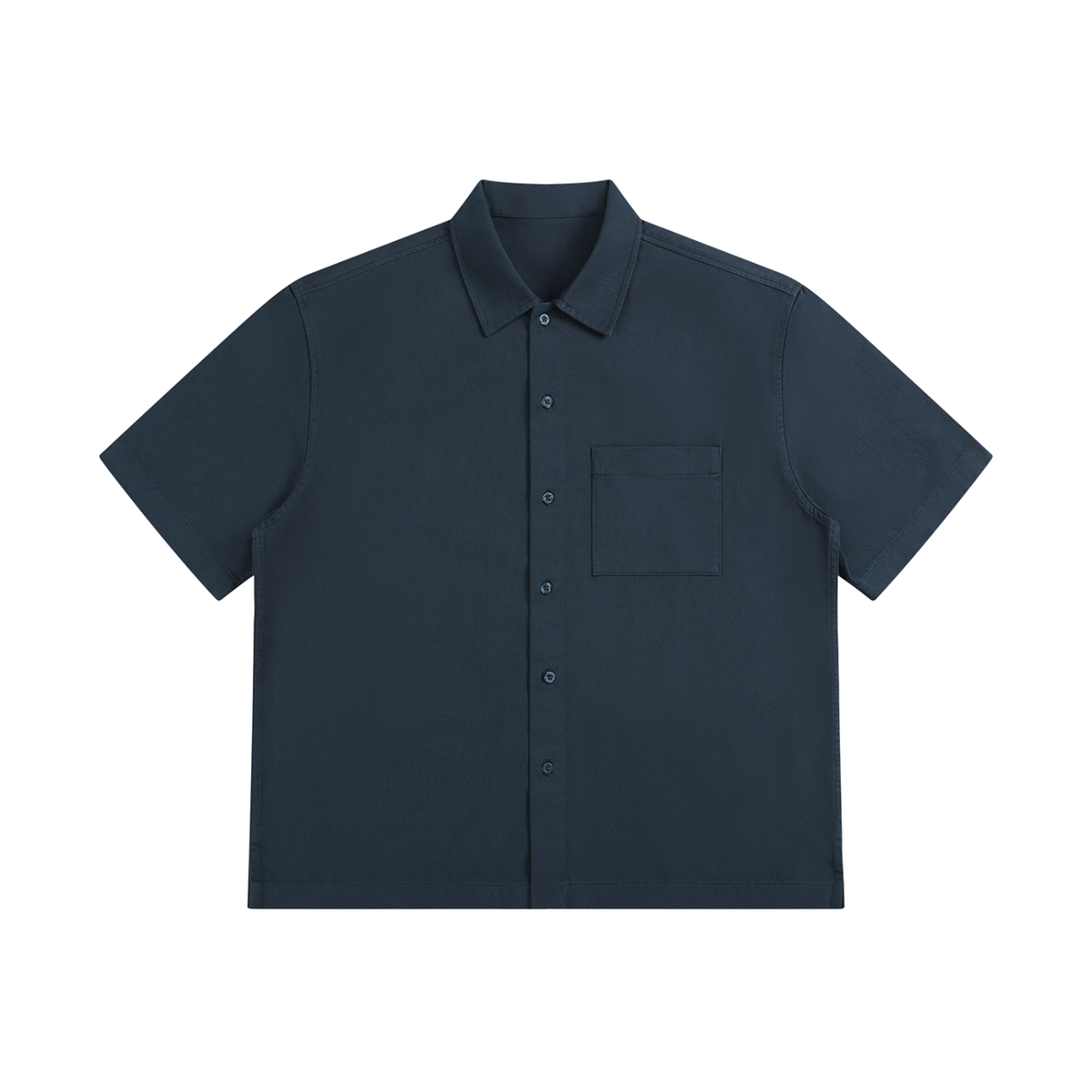 Docket — Cotton Patch-Pocket Shirt / Core — Navy Blue, front view
