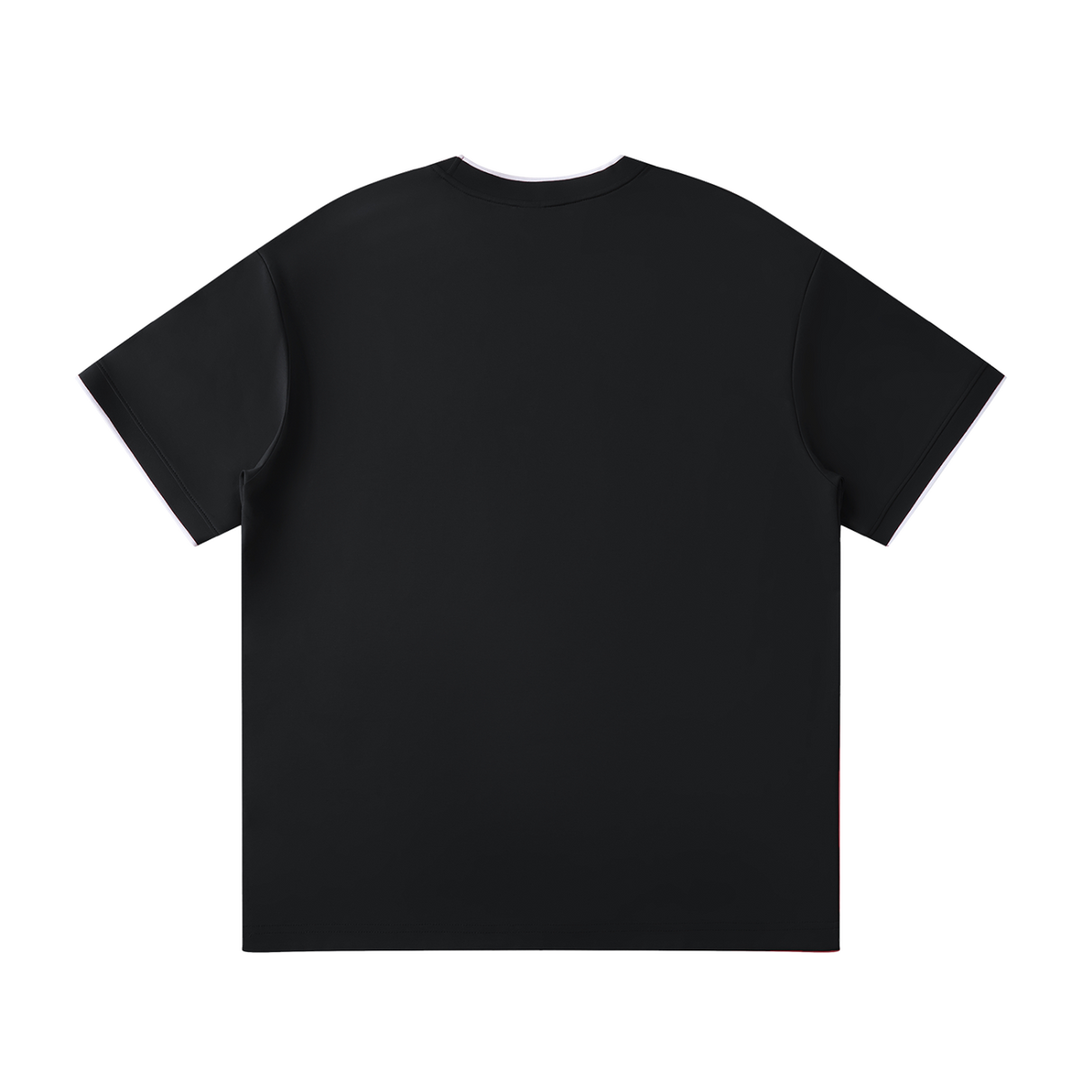 MIROLYUB Routine Cotton-Nylon Tee in Black, back view