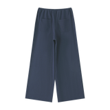 MIROLYUB Cascade wide-leg drawstring pants in Navy Blue — back view