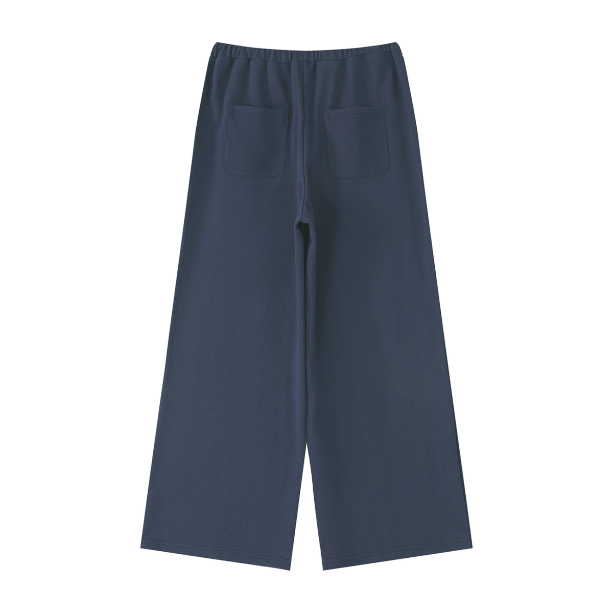 MIROLYUB Cascade wide-leg drawstring pants in Navy Blue — back view
