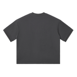 MIROLYUB Unisex Heavyweight Boxy T-Shirt — Dark Gray — back view