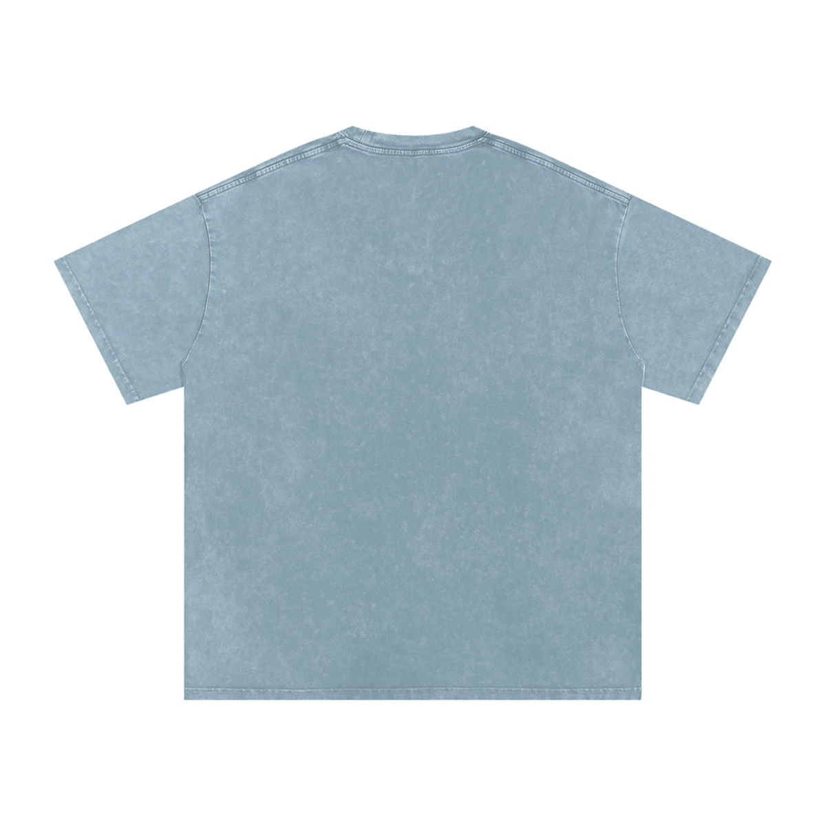 MIROLYUB Afterglow Snow-Wash Oversized Tee in Blue Jeans, back view.
