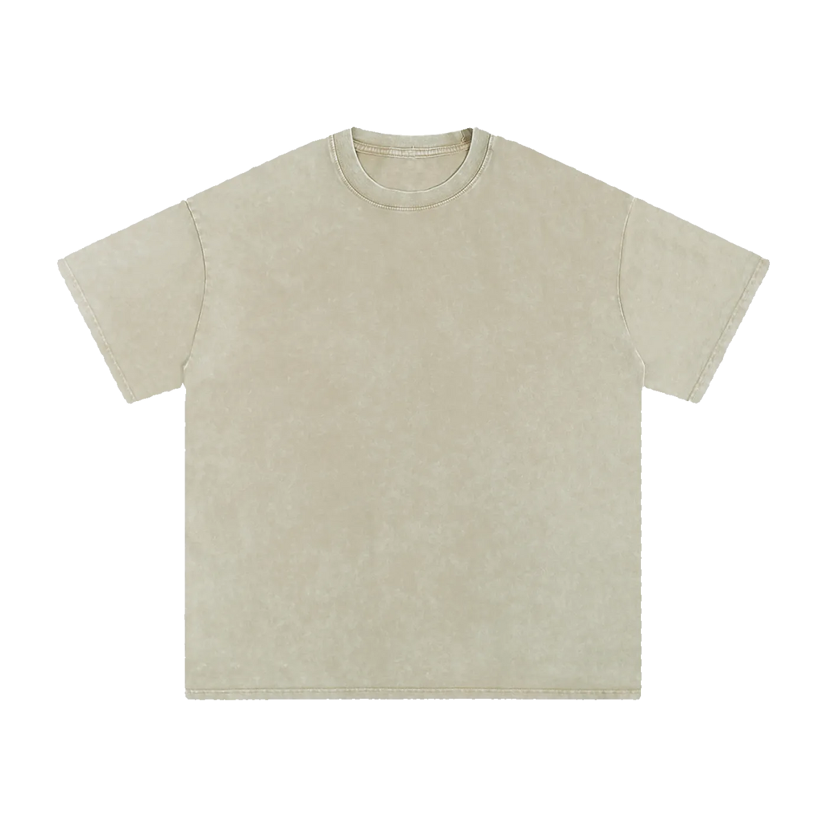 MIROLYUB Afterglow snow-wash oversized cotton tee in Khaki Ash, front view