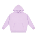 MIROLYUB loft boxy fleece hoodie in Light Purple, front view