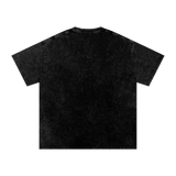 MIROLYUB Afterglow Snow-Wash Oversized Tee in Black, back view.
