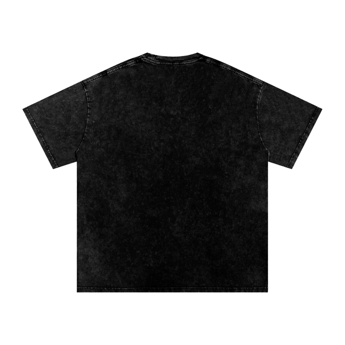 MIROLYUB Afterglow Snow-Wash Oversized Tee in Black, back view.