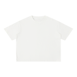 MIROLYUB Stratum Mineral-Wash Boxy Tee in White, front view