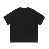 MIROLYUB Still Heavy Cotton Tee in Black, back view.