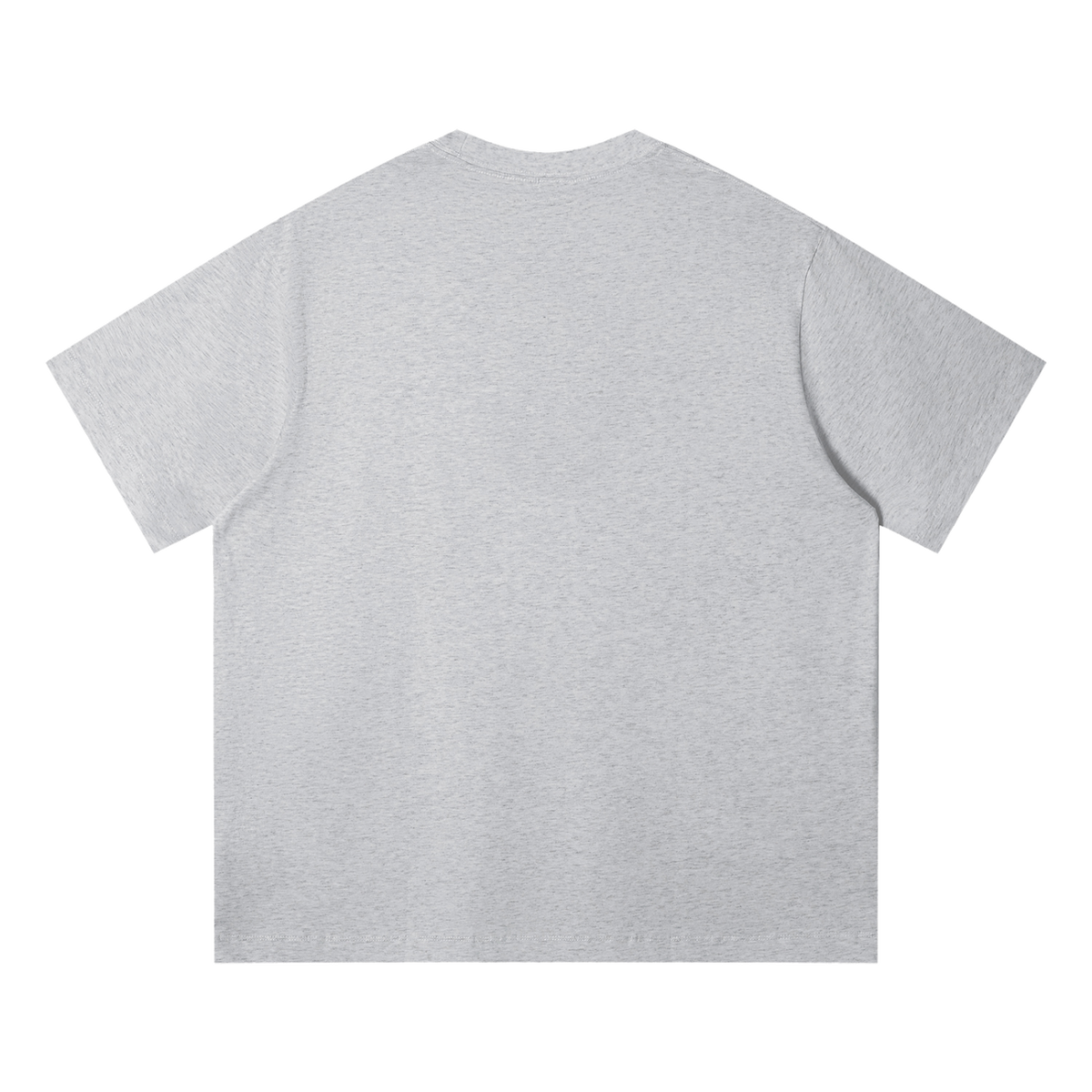 MIROLYUB Driftline Cotton Tee in Flower Gray, back view