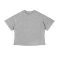 MIROLYUB Women's Mineral Wash Crop T-Shirt — Gray, front view