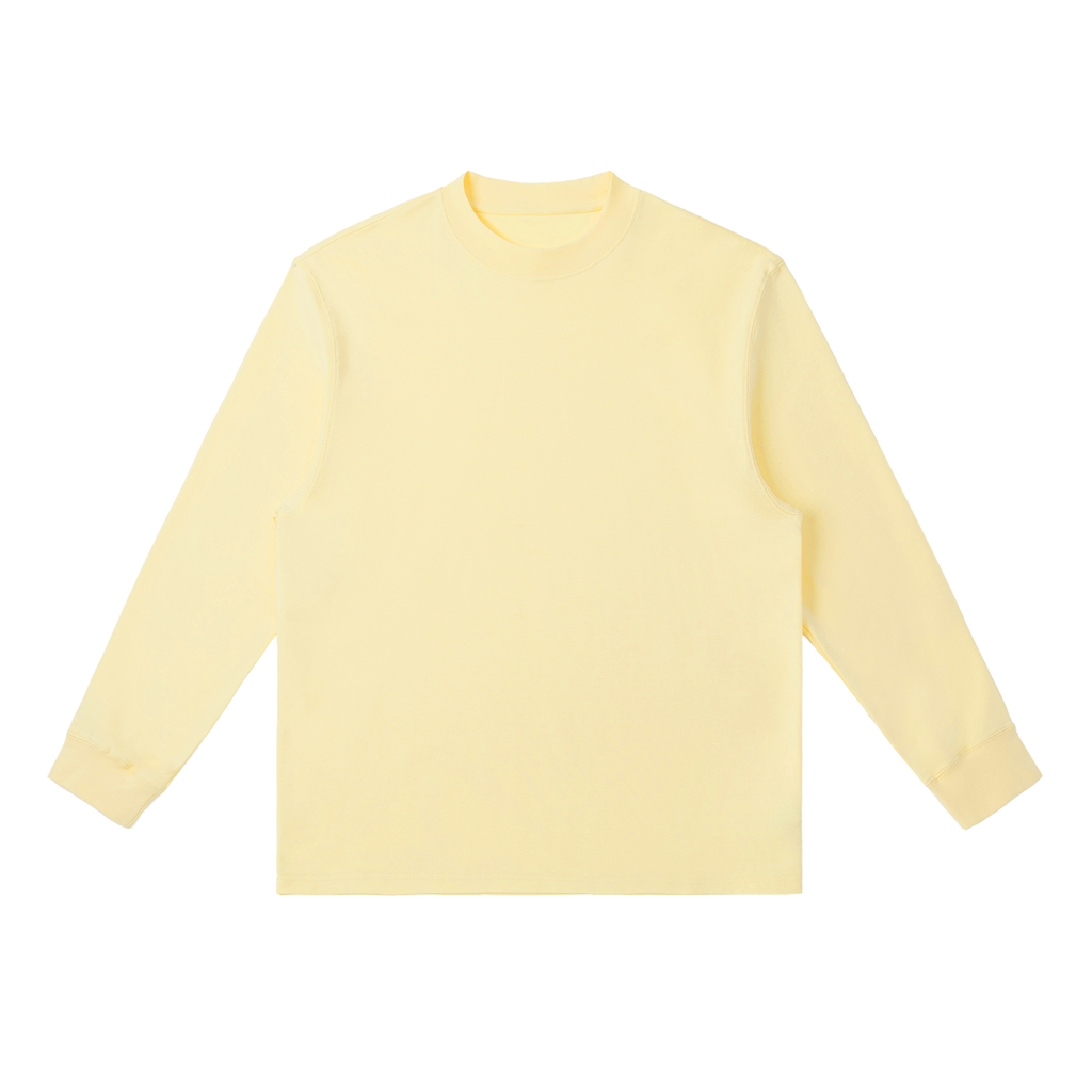 MIROLYUB Continuum cotton-blend long sleeve in Yellow Cream, front view.