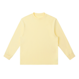 MIROLYUB Continuum cotton-blend long sleeve in Yellow Cream, front view.