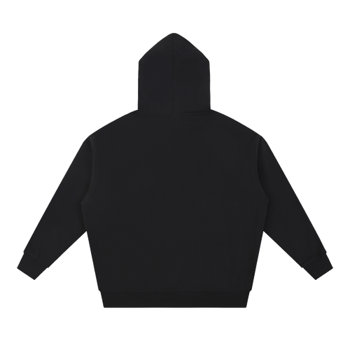 MIROLYUB Bastion Heavyweight Hoodie in Black, back view