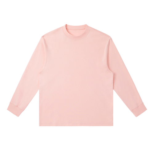 MIROLYUB Continuum cotton-blend long sleeve in Pink, front view.