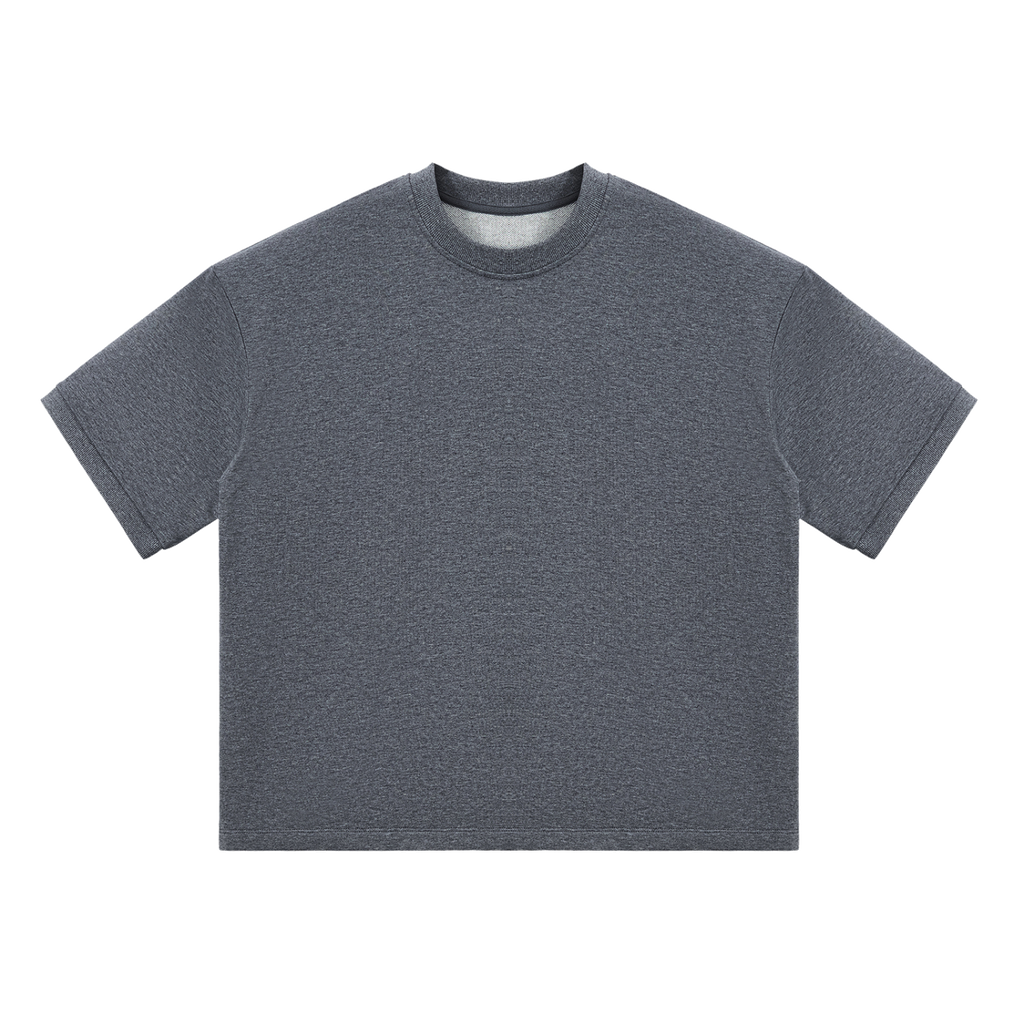 MIROLYUB Unisex Heavyweight Boxy T-Shirt — Charcoal Gray — front view
