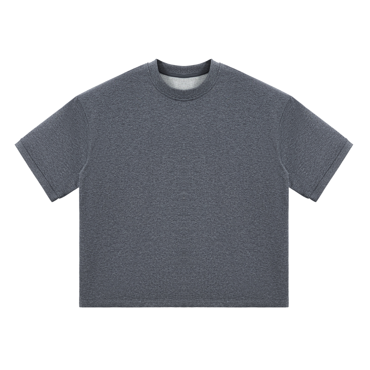 MIROLYUB Unisex Heavyweight Boxy T-Shirt — Charcoal Gray — front view